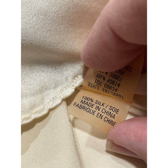 Elie Tahari Tamar Chiffon Silk Layered Blouse Womens Small Beaded Cream MSRP$268 - Picture 5 of 9